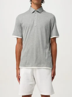 Polo Brunello Cucinelli in cotone e seta