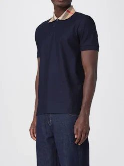 Polo Burberry in cotone con dettaglio Vintage Check