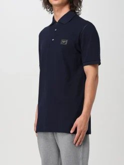 Polo Dolce & Gabbana in cotone con placca logo