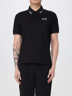 Polo EA7 in cotone con logo