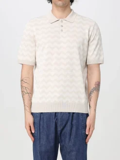 Polo Eleventy in cotone con motivo zig zag