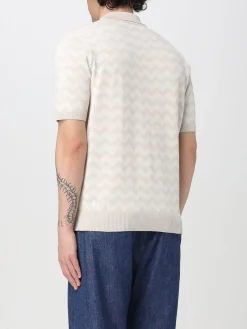 Polo Eleventy in cotone con motivo zig zag