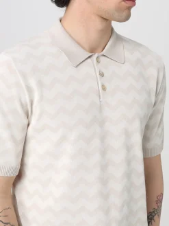 Polo Eleventy in cotone con motivo zig zag