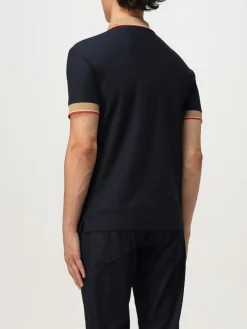 Polo in cotone con collo a contrasto Burberry