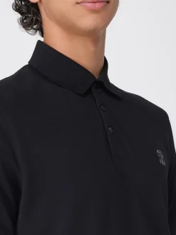 Polo in cotone con logo Brunello Cucinelli