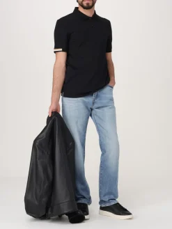 Polo in cotone con logo Boss