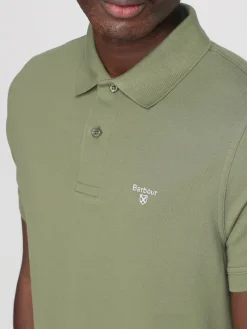 Polo in cotone con logo Barbour