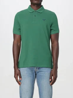 Polo in cotone con logo Barbour