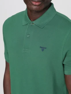 Polo in cotone con logo Barbour