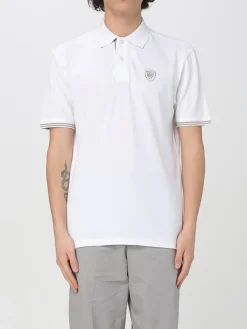 Polo in cotone con logo Blauer