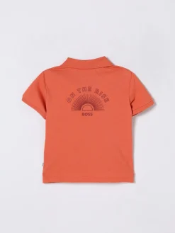 Polo in cotone con logo Boss