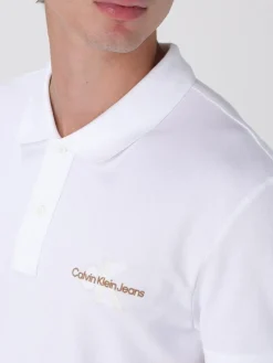 Polo in cotone con logo Calvin Klein Jeans