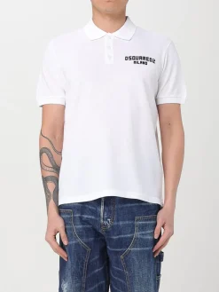 Polo in cotone con logo Dsquared2