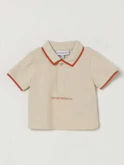 Polo in cotone con logo Emporio Armani
