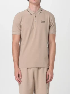 Polo in cotone con logo Ea7