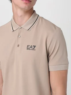 Polo in cotone con logo Ea7