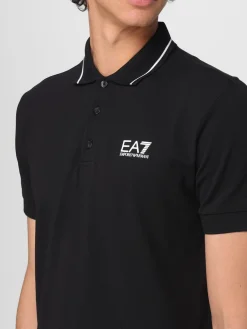 Polo in cotone con logo Ea7
