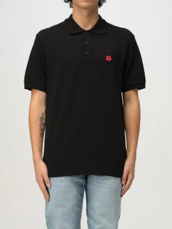 Polo in cotone con logo fiore Kenzo