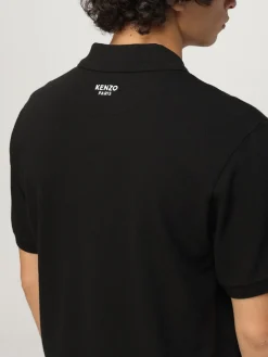 Polo in cotone con logo fiore Kenzo