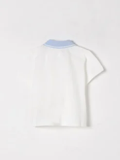 Polo in cotone con logo Fendi