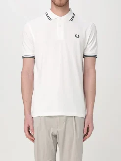 Polo in cotone con logo ricamato Fred Perry