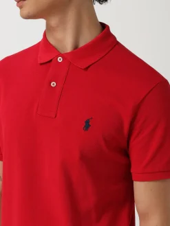 Polo in cotone con logo ricamato Polo Ralph Lauren