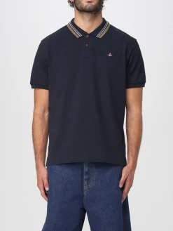 Polo in cotone con logo Vivienne Westwood