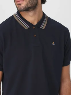 Polo in cotone con logo Vivienne Westwood