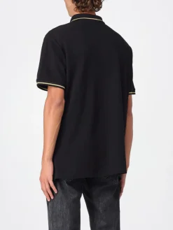 Polo in cotone con logo Versace Jeans Couture