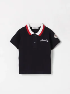 Polo in cotone con mini logo Moncler