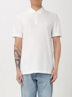 Polo in cotone con mini logo Boss