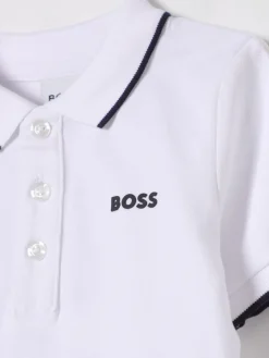 Polo in cotone con mini logo Boss