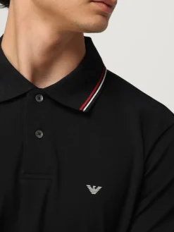 Polo in cotone con mini logo Emporio Armani