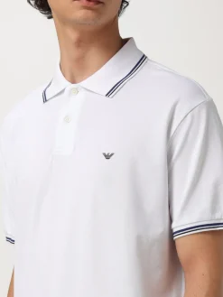 Polo in cotone con mini logo Emporio Armani