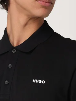 Polo in cotone con mini logo Hugo