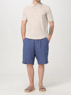 Polo in cotone e lino basic Brunello Cucinelli