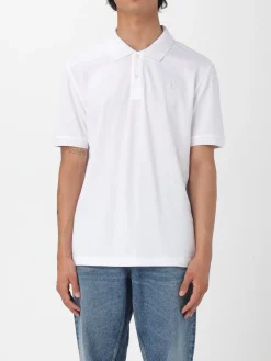 Polo in cotone organico basic con mini logo Ferrari