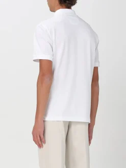 Polo in cotone organico con logo Ferrari