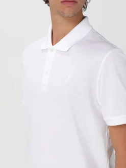 Polo in cotone organico con logo Ferrari