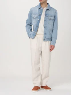 Polo in maglia di cotone Burnello Cucinelli