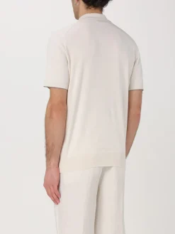 Polo in maglia di cotone Burnello Cucinelli