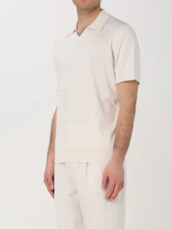 Polo in maglia di cotone Burnello Cucinelli