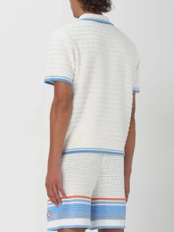 Polo in maglia di cotone con logo Casablanca