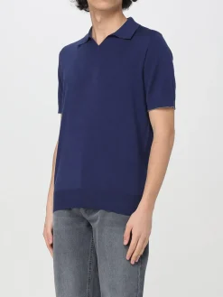 Polo in maglia di cotone Burnello Cucinelli