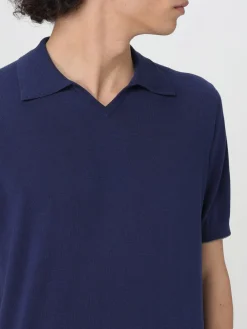 Polo in maglia di cotone Burnello Cucinelli