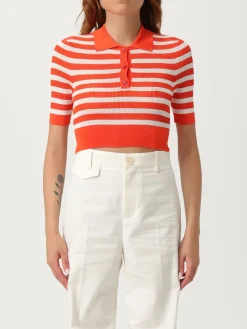 Polo in maglia di viscosa a righe Dolce & Gabbana