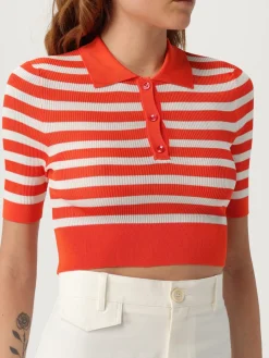 Polo in maglia di viscosa a righe Dolce & Gabbana