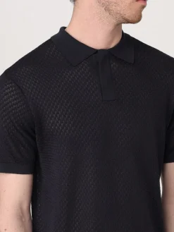 Polo in maglia Emporio Armani a micro fantasia