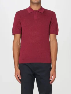 Polo in maglia Emporio Armani a micro fantasia