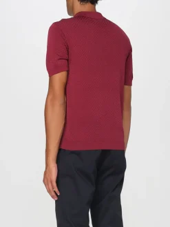 Polo in maglia Emporio Armani a micro fantasia